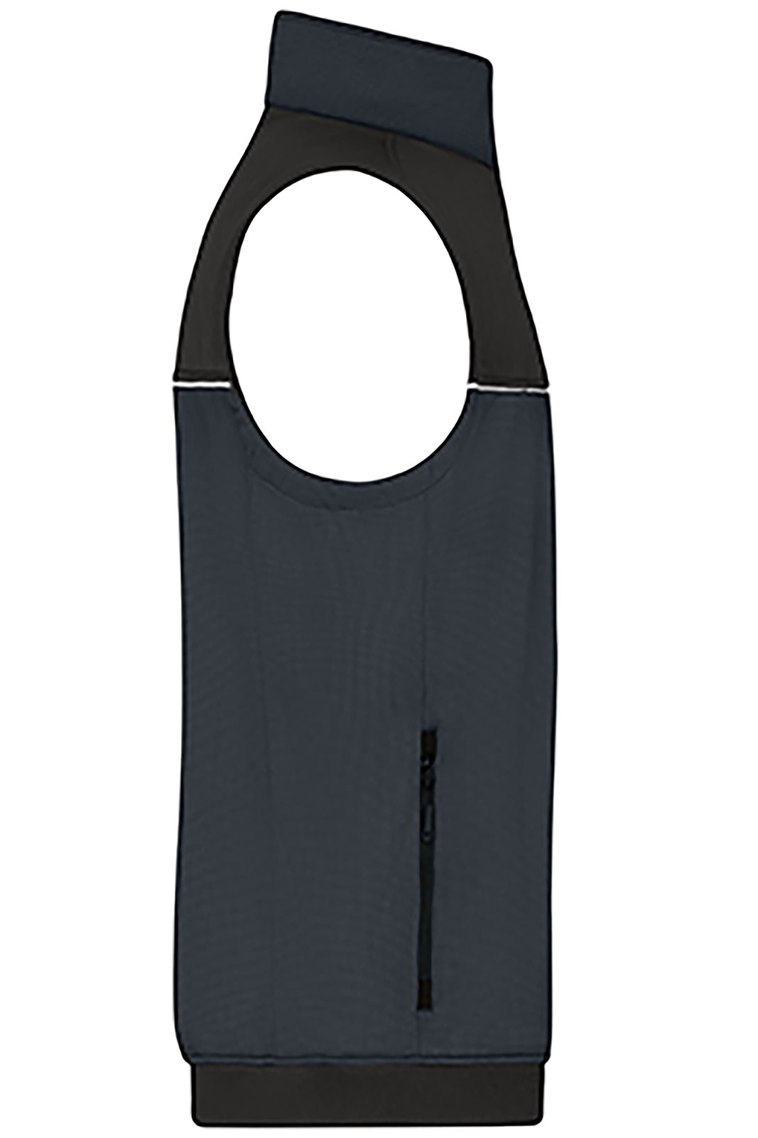 Weste Unisex Schwarz/Grau – Hybrid Workwear Vest, Detailansicht