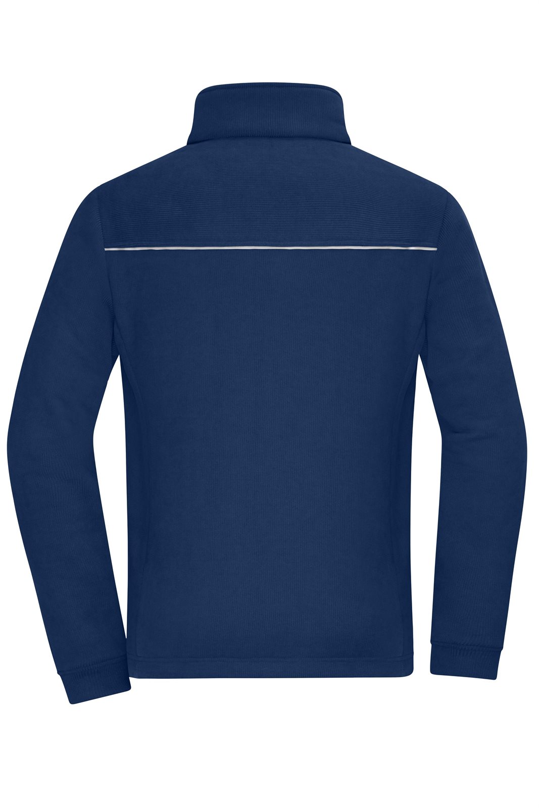 Jacke Unisex Blau – Fleece Jacket - Corduroy Look, Detailansicht