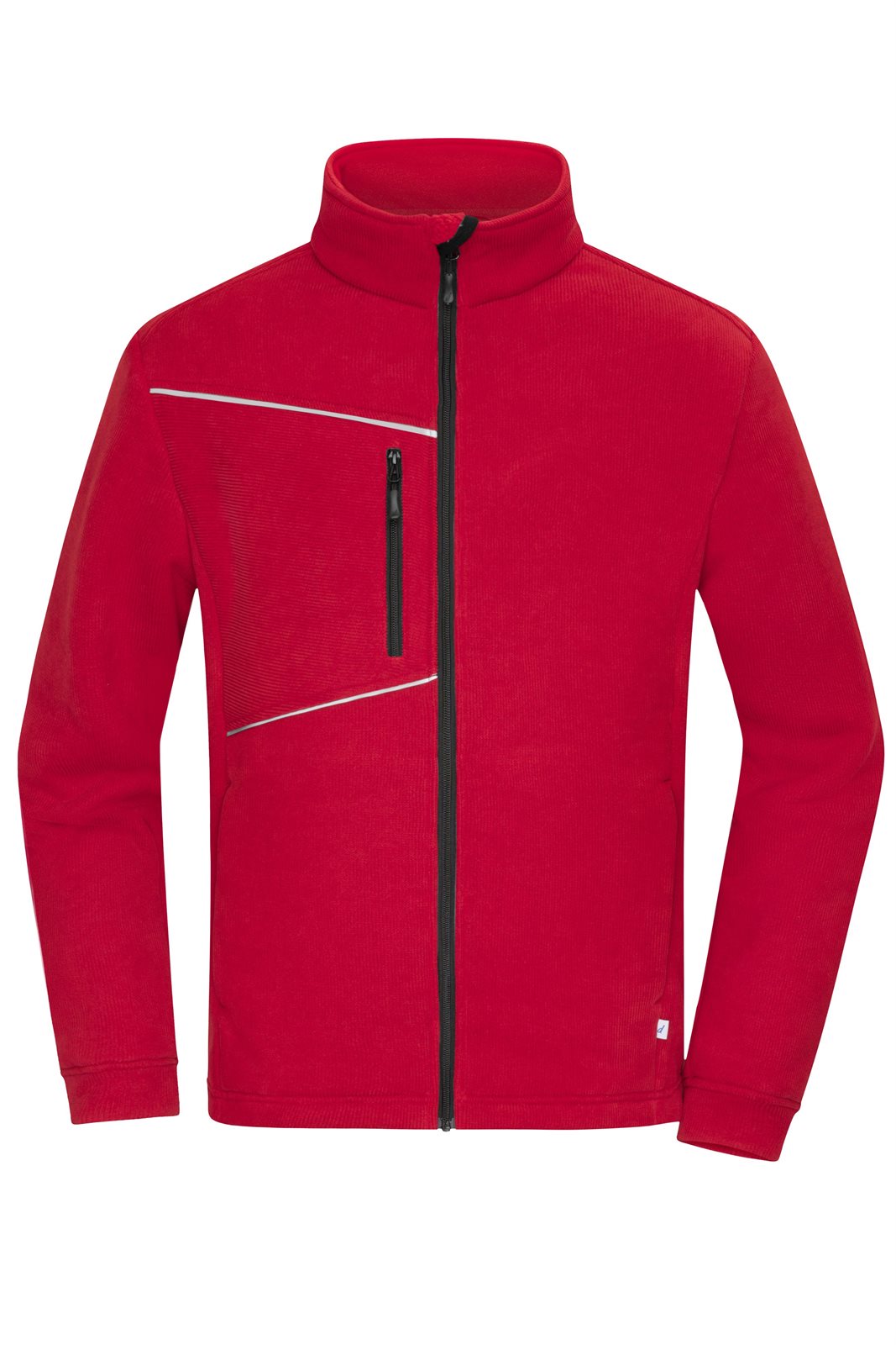 Jacke Unisex Rot – Fleece Jacket - Corduroy Look