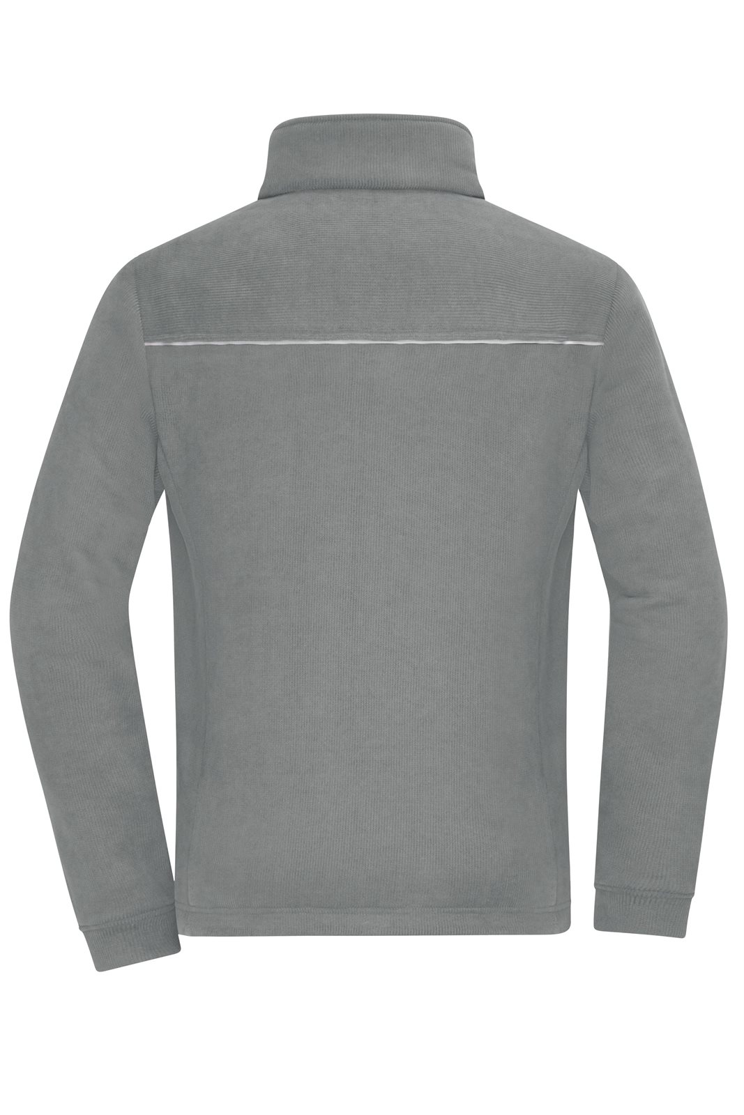Jacke Unisex Grau – Fleece Jacket - Corduroy Look, Detailansicht