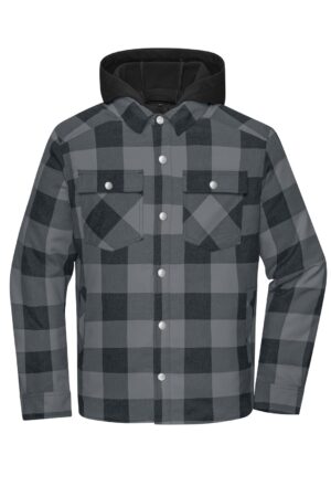 Jacke Unisex Schwarz/Grau – Workwear Check Shirt Jacket