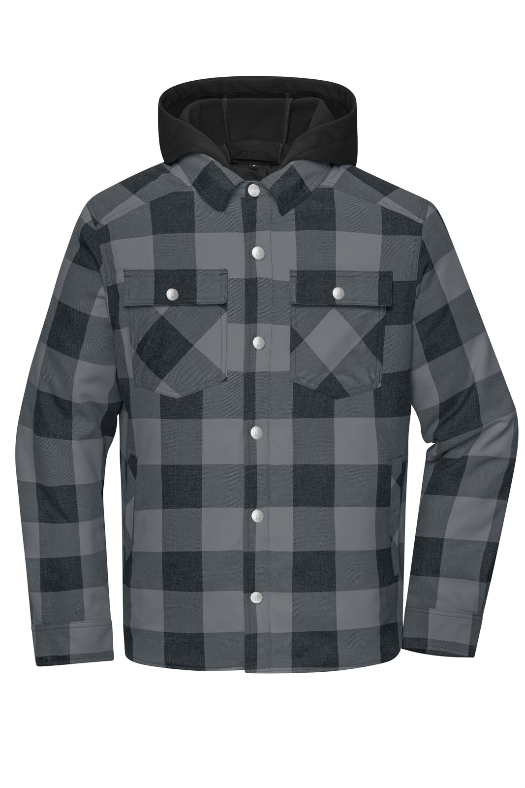 Jacke Unisex Schwarz/Grau – Workwear Check Shirt Jacket