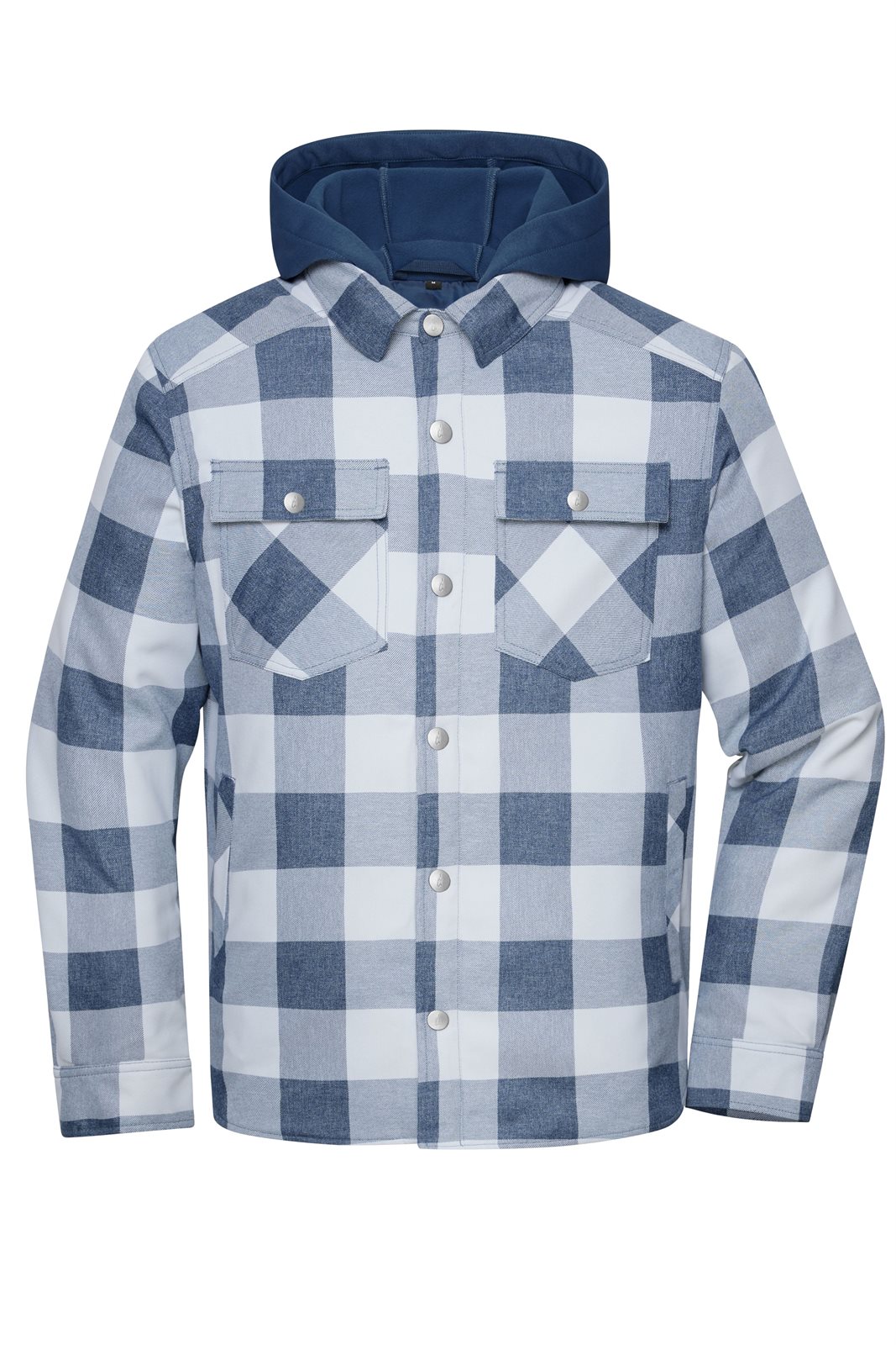 Jacke Unisex Blau/Grau – Workwear Check Shirt Jacket