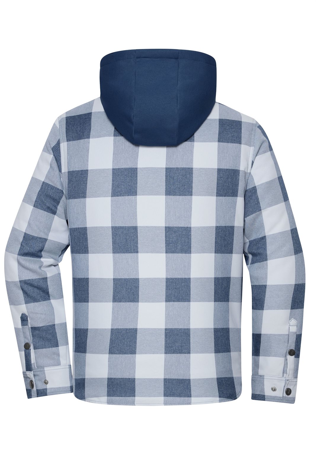 Jacke Unisex Blau/Grau – Workwear Check Shirt Jacket, Detailansicht