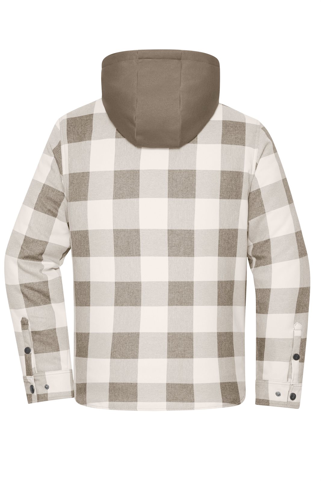 Jacke Unisex Braun/Grau – Workwear Check Shirt Jacket, Detailansicht