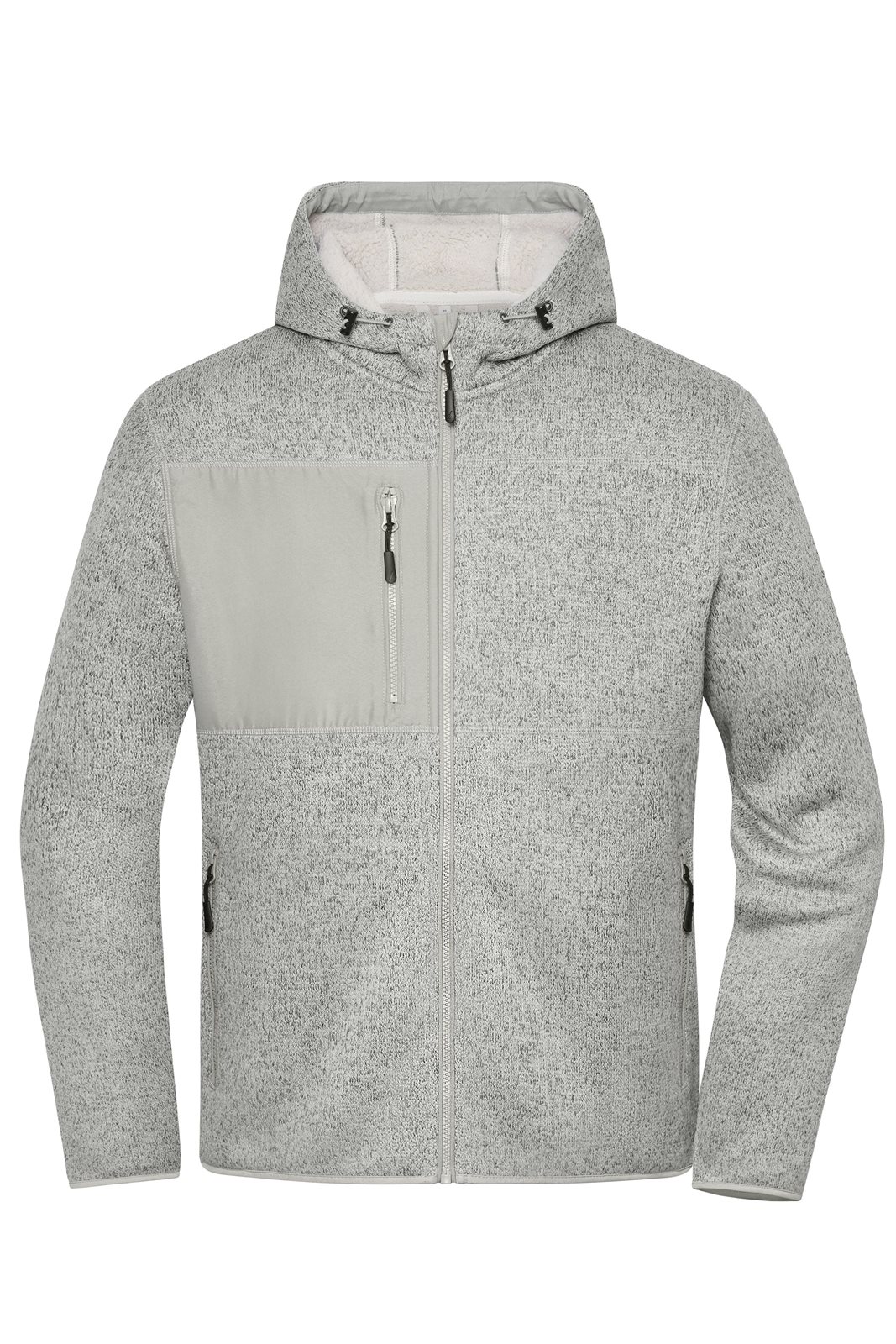 Jacke Unisex Grau/Braun – Workwear Knitted Fleece Jacket