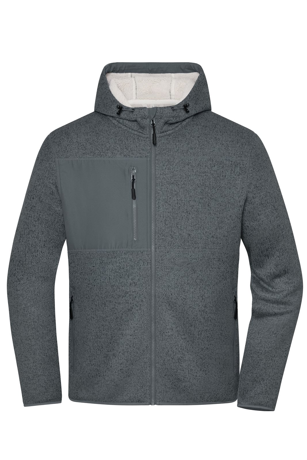 Jacke Unisex Grau/Braun – Workwear Knitted Fleece Jacket