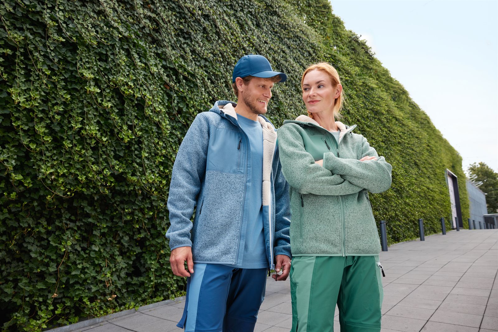 Jacke Unisex – Workwear Knitted Fleece Jacket, Detailansicht