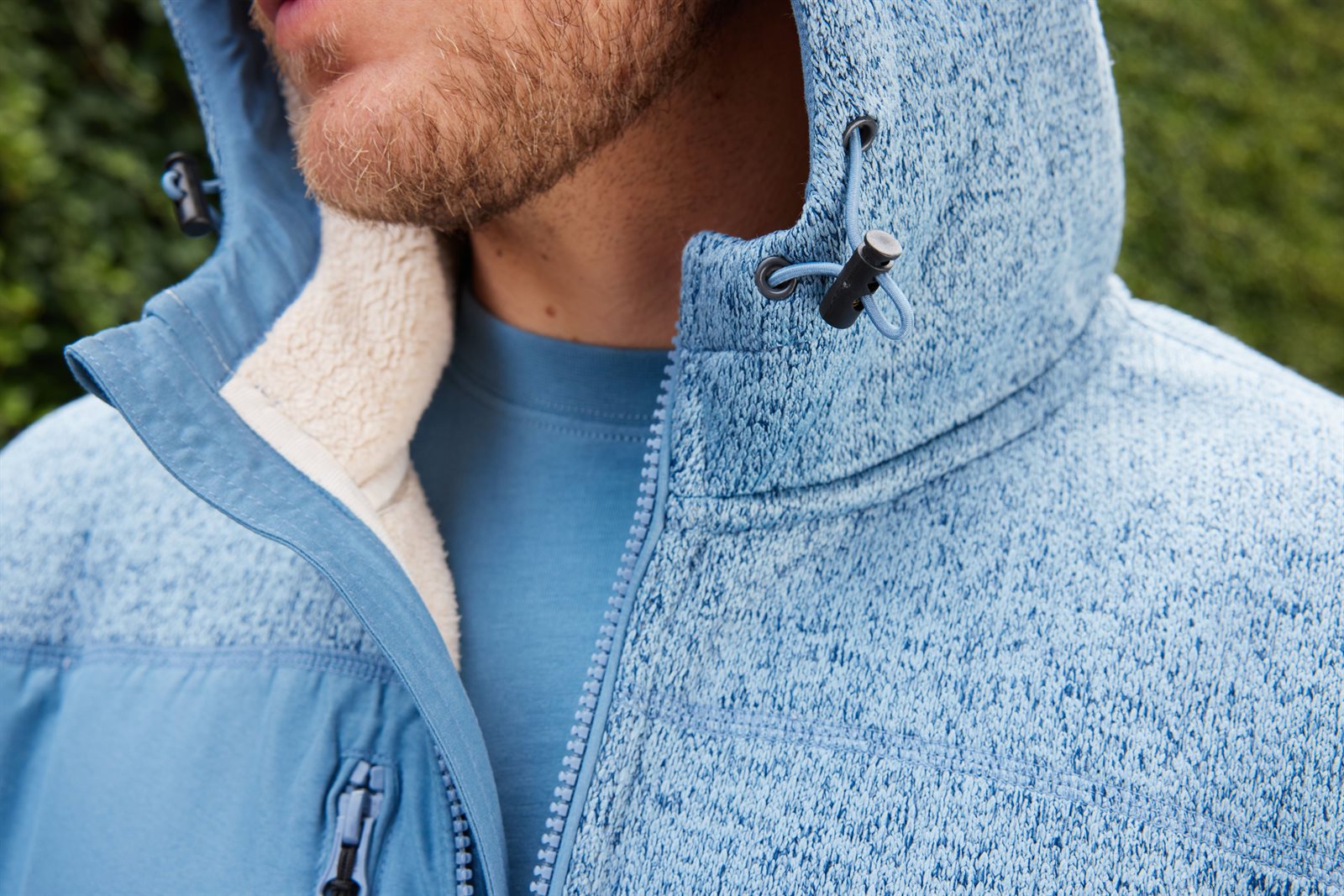 Jacke Unisex – Workwear Knitted Fleece Jacket, Detailansicht