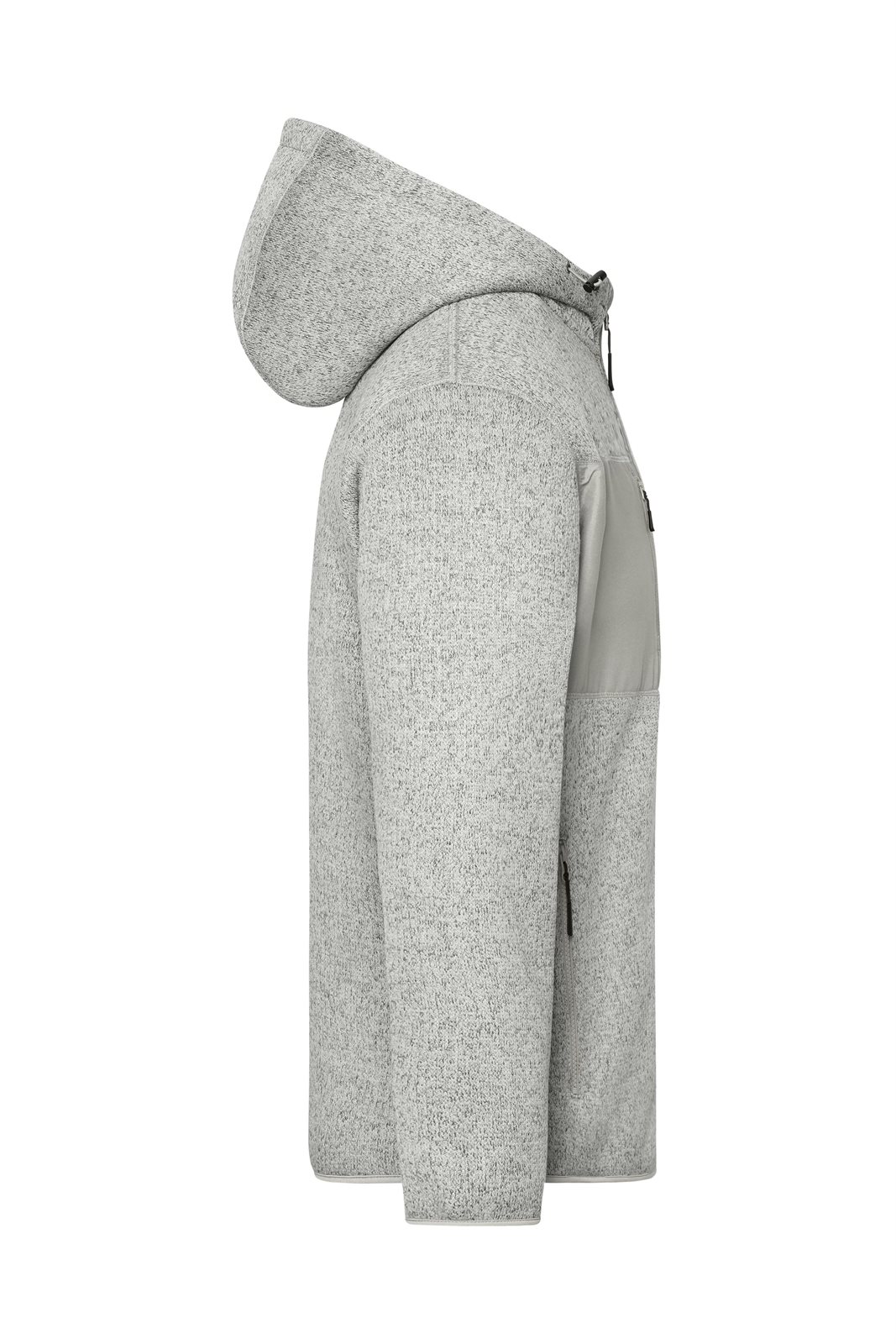 Jacke Unisex Grau/Braun – Workwear Knitted Fleece Jacket, Detailansicht