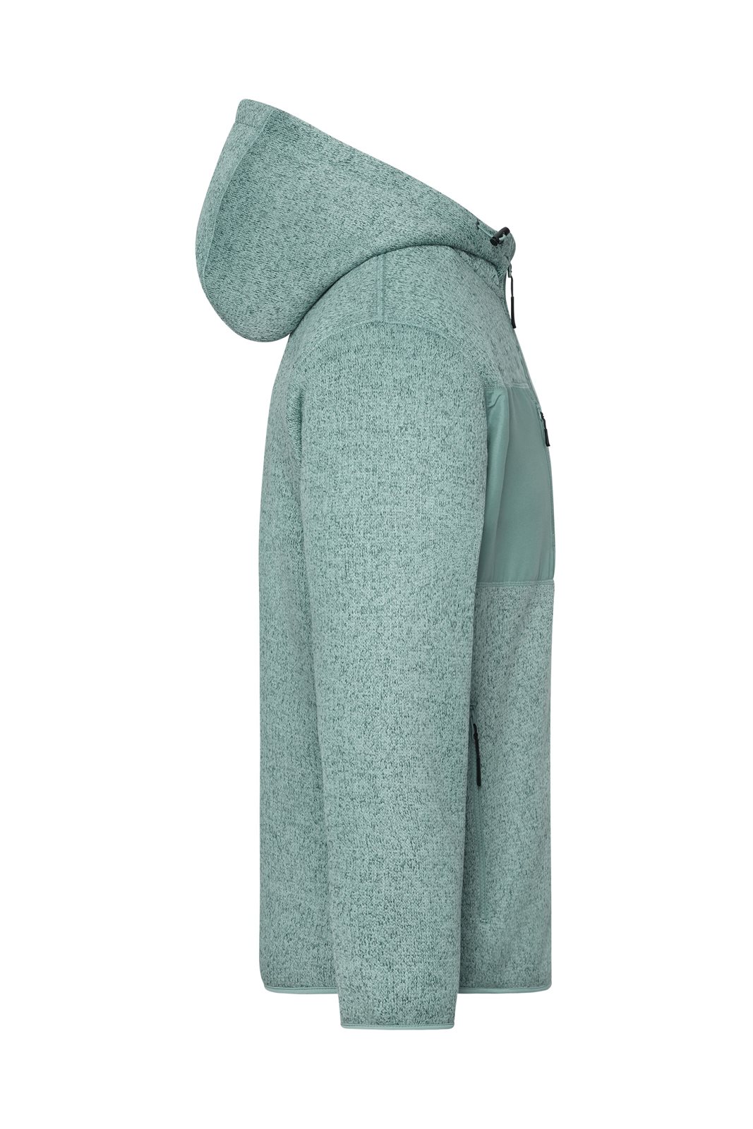 Jacke Unisex Grün/Braun – Workwear Knitted Fleece Jacket, Detailansicht