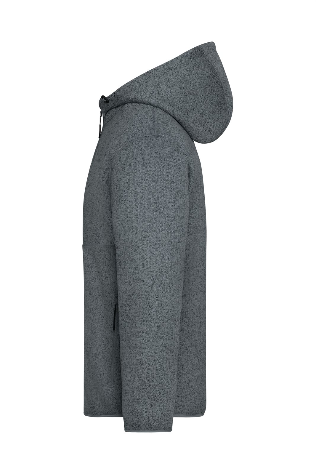 Jacke Unisex Grau/Braun – Workwear Knitted Fleece Jacket, Detailansicht