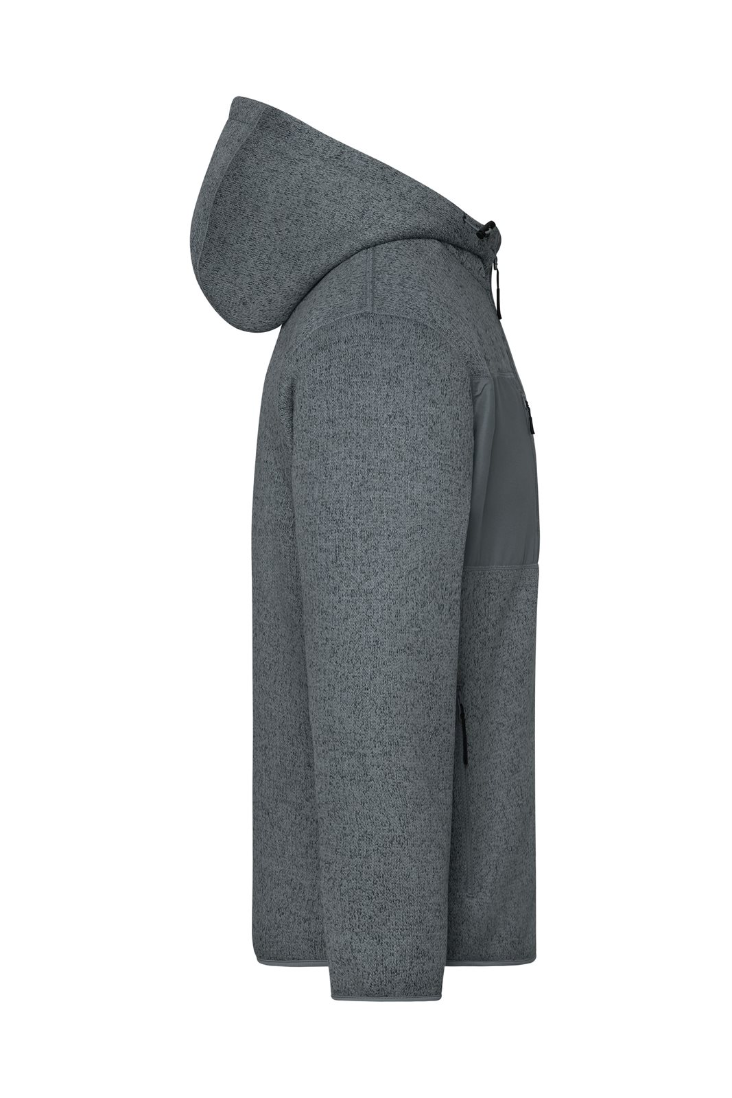 Jacke Unisex Grau/Braun – Workwear Knitted Fleece Jacket, Detailansicht