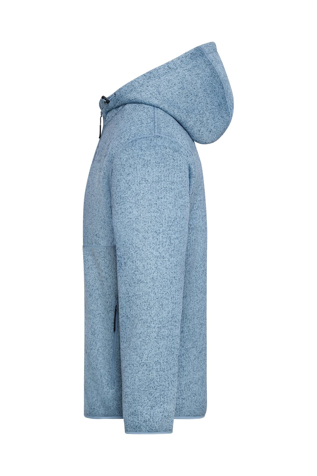 Jacke Unisex Blau/Braun – Workwear Knitted Fleece Jacket, Detailansicht
