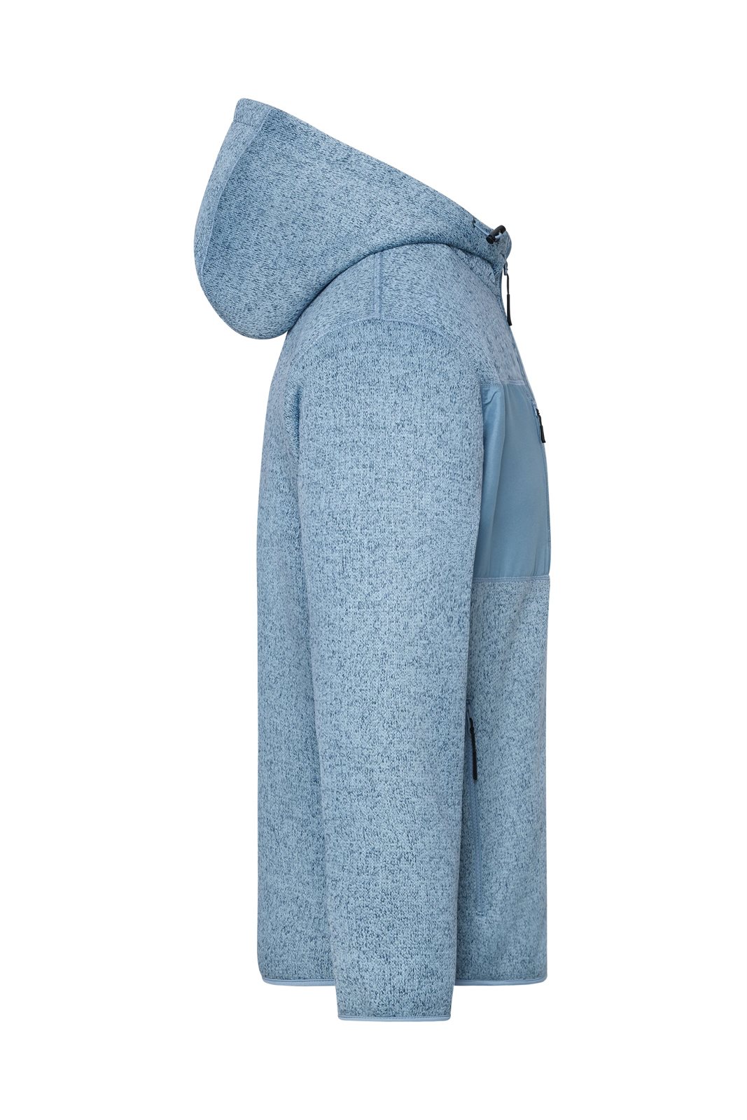 Jacke Unisex Blau/Braun – Workwear Knitted Fleece Jacket, Detailansicht
