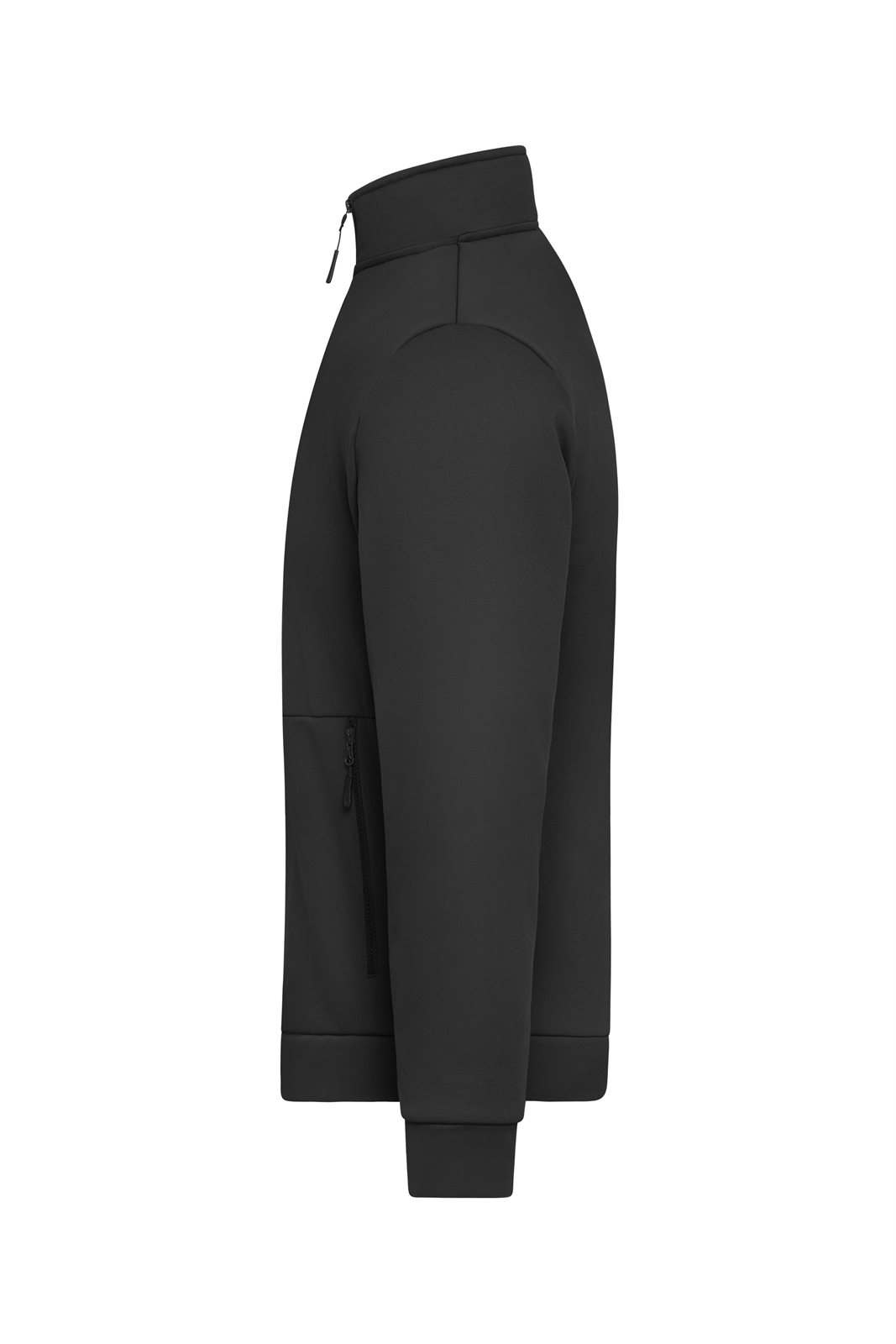Jacke Unisex Schwarz – Workwear Fleece Jacket, Detailansicht