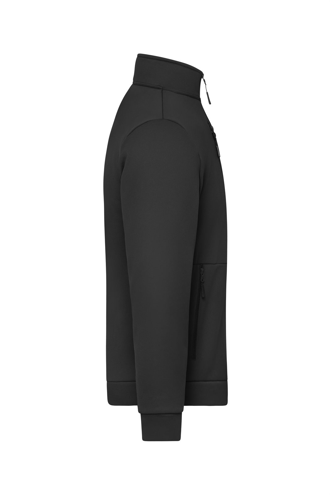 Jacke Unisex Schwarz – Workwear Fleece Jacket, Detailansicht