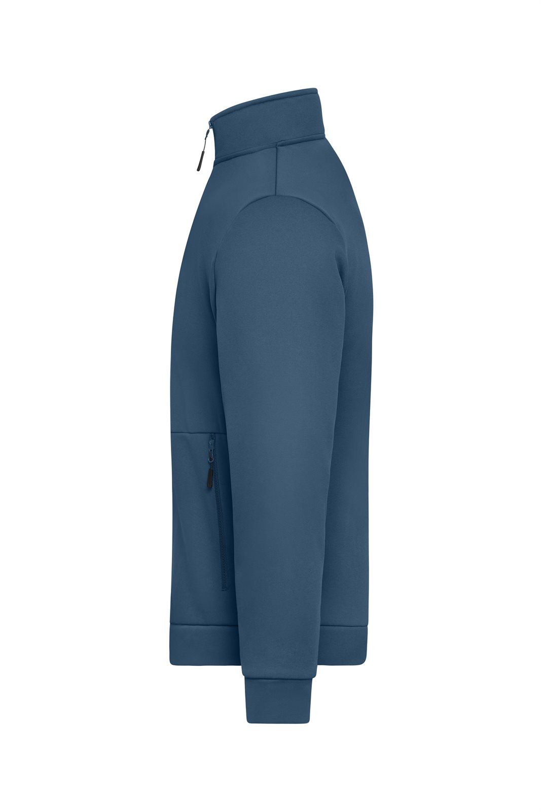 Jacke Unisex Blau – Workwear Fleece Jacket, Detailansicht