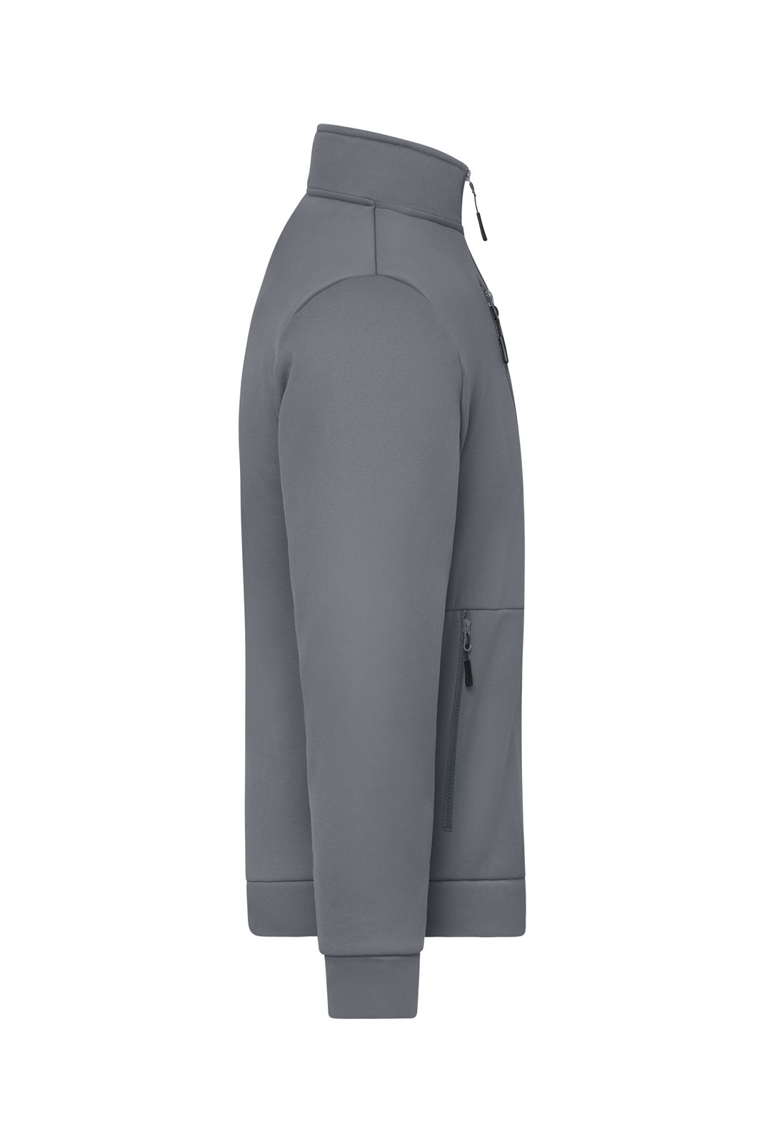 Jacke Unisex Grau – Workwear Fleece Jacket, Detailansicht