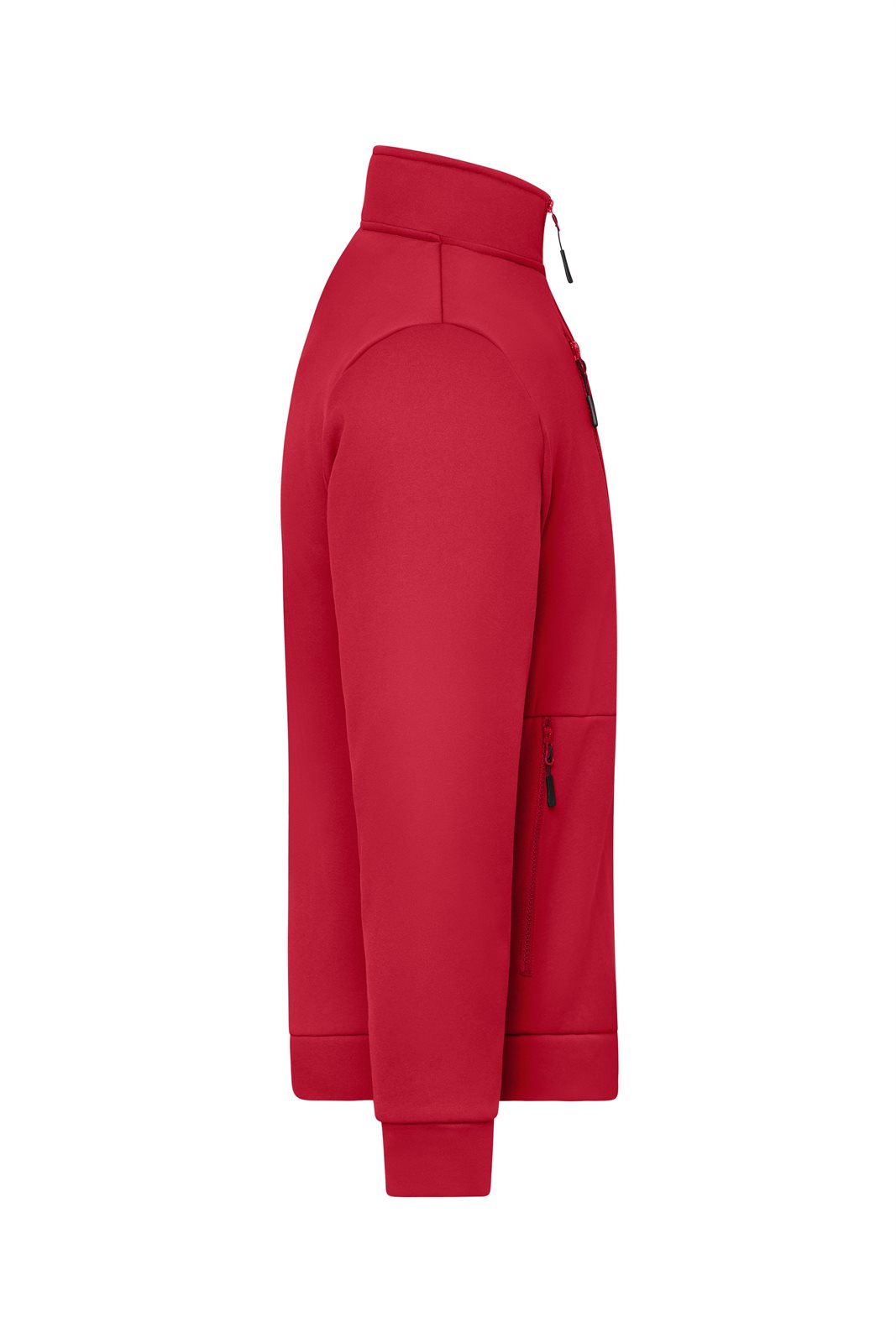 Jacke Unisex Rot – Workwear Fleece Jacket, Detailansicht