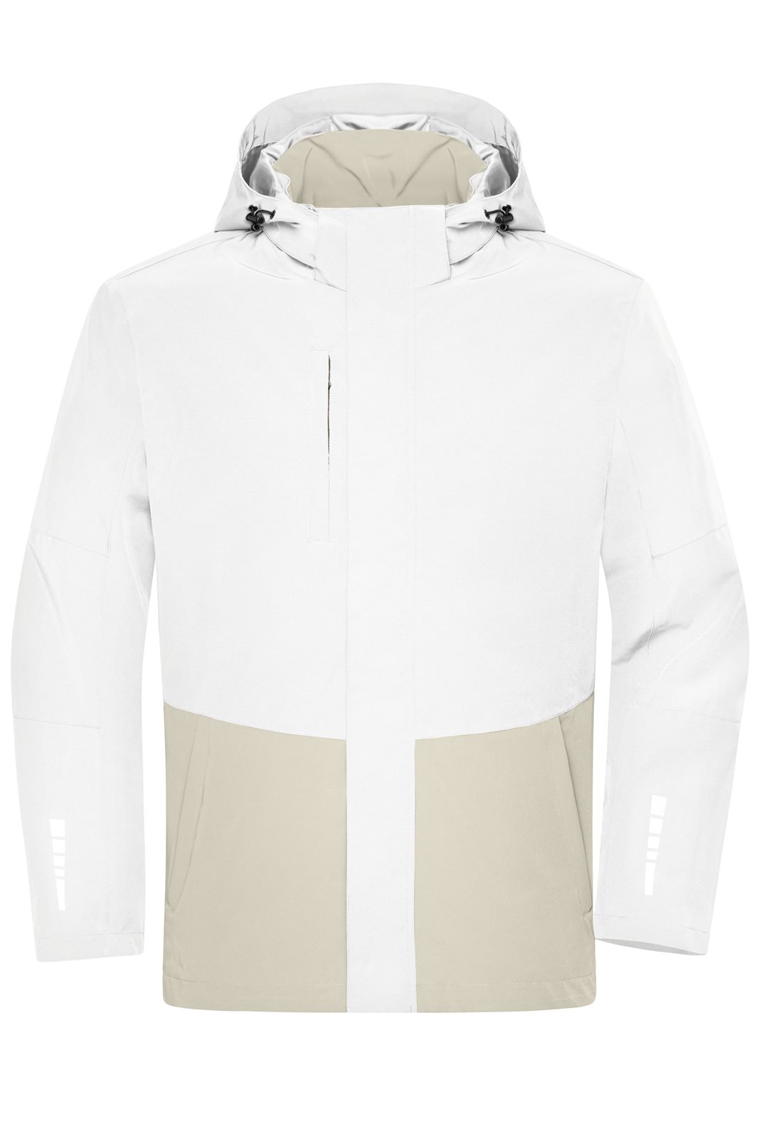 Jacke Unisex Weiß/Grau – Workwear Hardshell Rainjacket