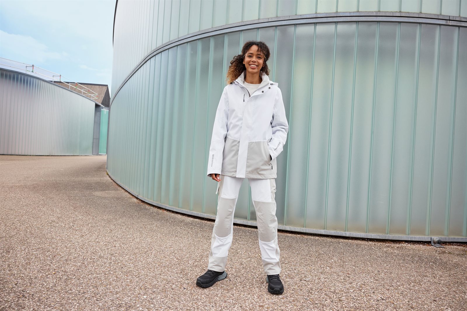 Jacke Unisex – Workwear Hardshell Rainjacket, Detailansicht