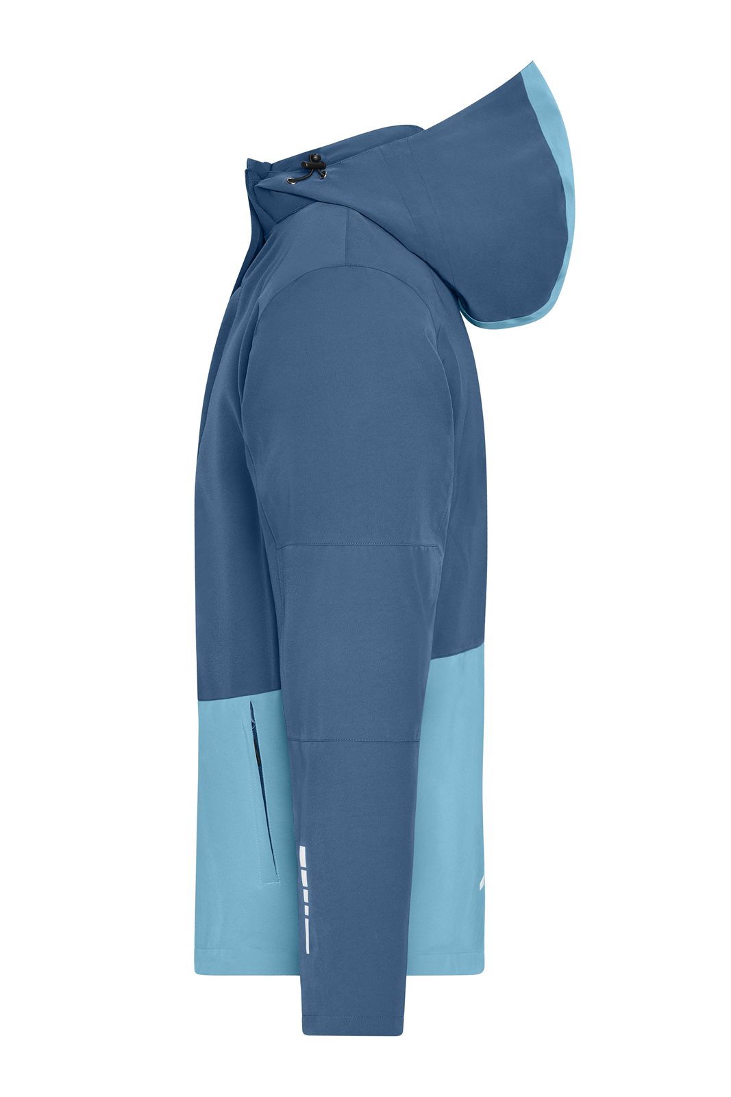 Jacke Unisex Blau – Workwear Hardshell Rainjacket, Detailansicht