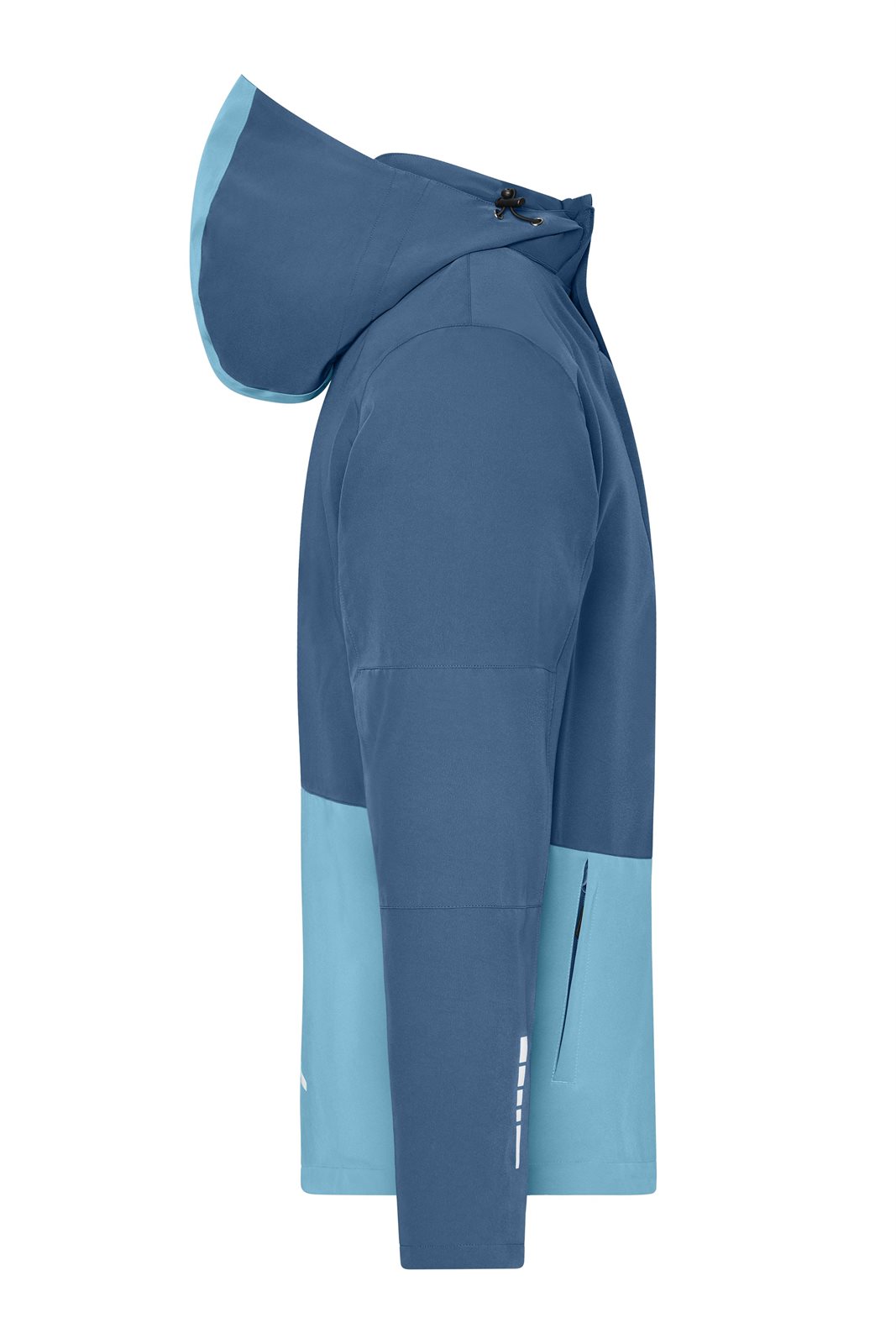 Jacke Unisex Blau – Workwear Hardshell Rainjacket, Detailansicht