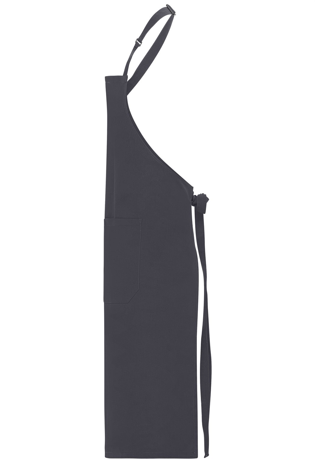 Schürze Unisex Grau – Apron with Bib, Detailansicht