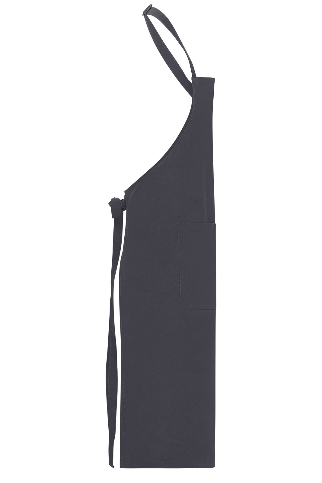 Schürze Unisex Grau – Apron with Bib, Detailansicht