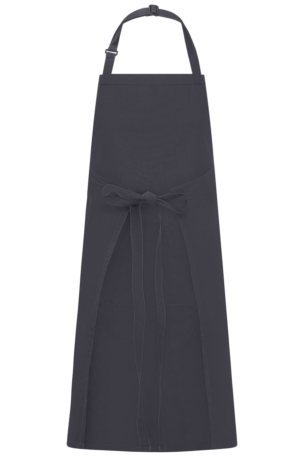 Schürze Unisex Grau – Apron with Bib, Detailansicht