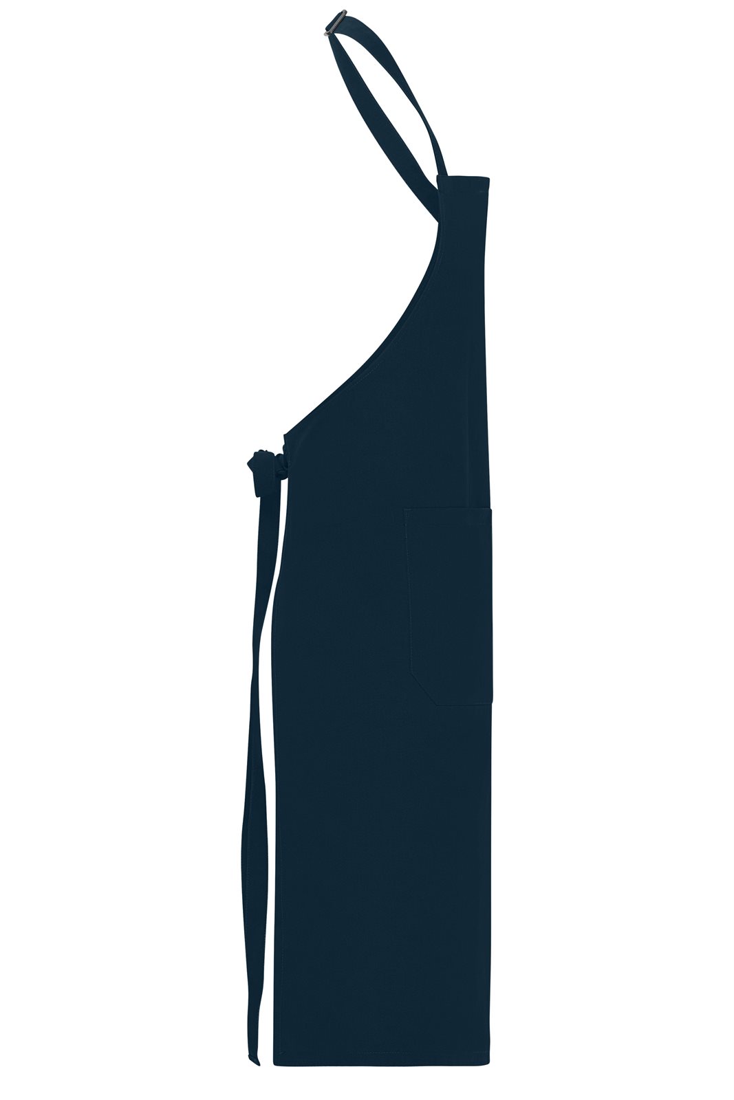 Schürze Unisex Blau – Apron with Bib, Detailansicht