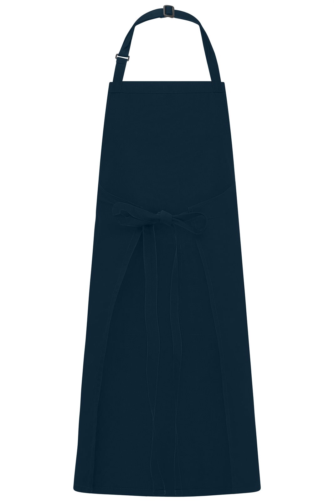 Schürze Unisex Blau – Apron with Bib, Detailansicht