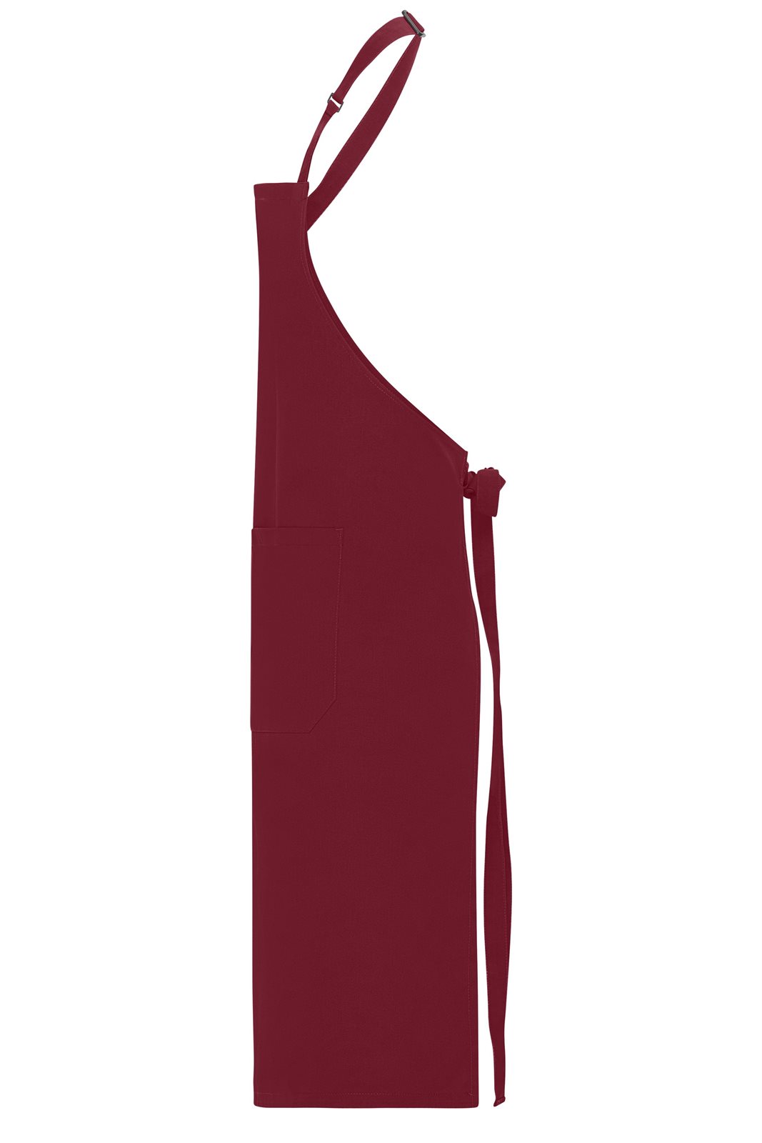 Schürze Unisex Rot/Weinrot – Apron with Bib, Detailansicht