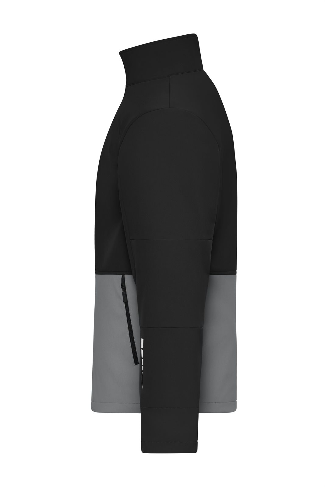 Jacke Unisex Schwarz/Grau – Workwear Softshell Jacket, Detailansicht