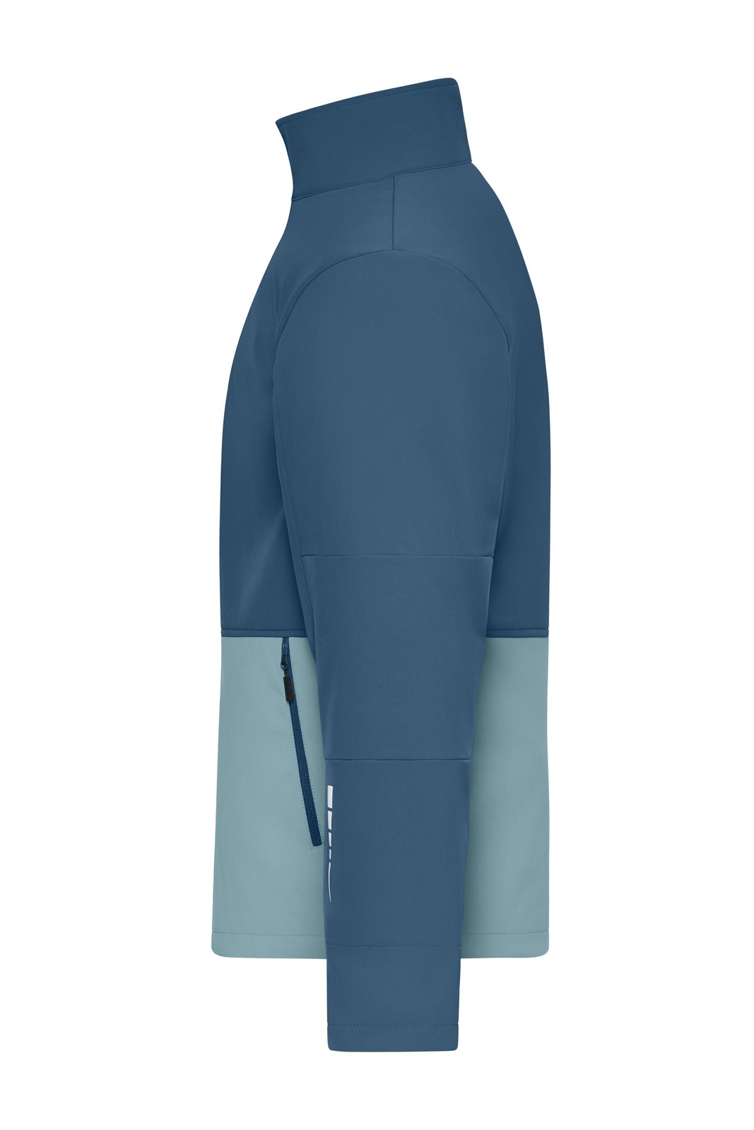 Jacke Unisex Blau – Workwear Softshell Jacket, Detailansicht