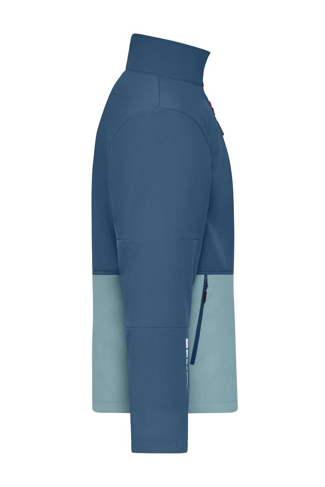 Jacke Unisex Blau – Workwear Softshell Jacket, Detailansicht