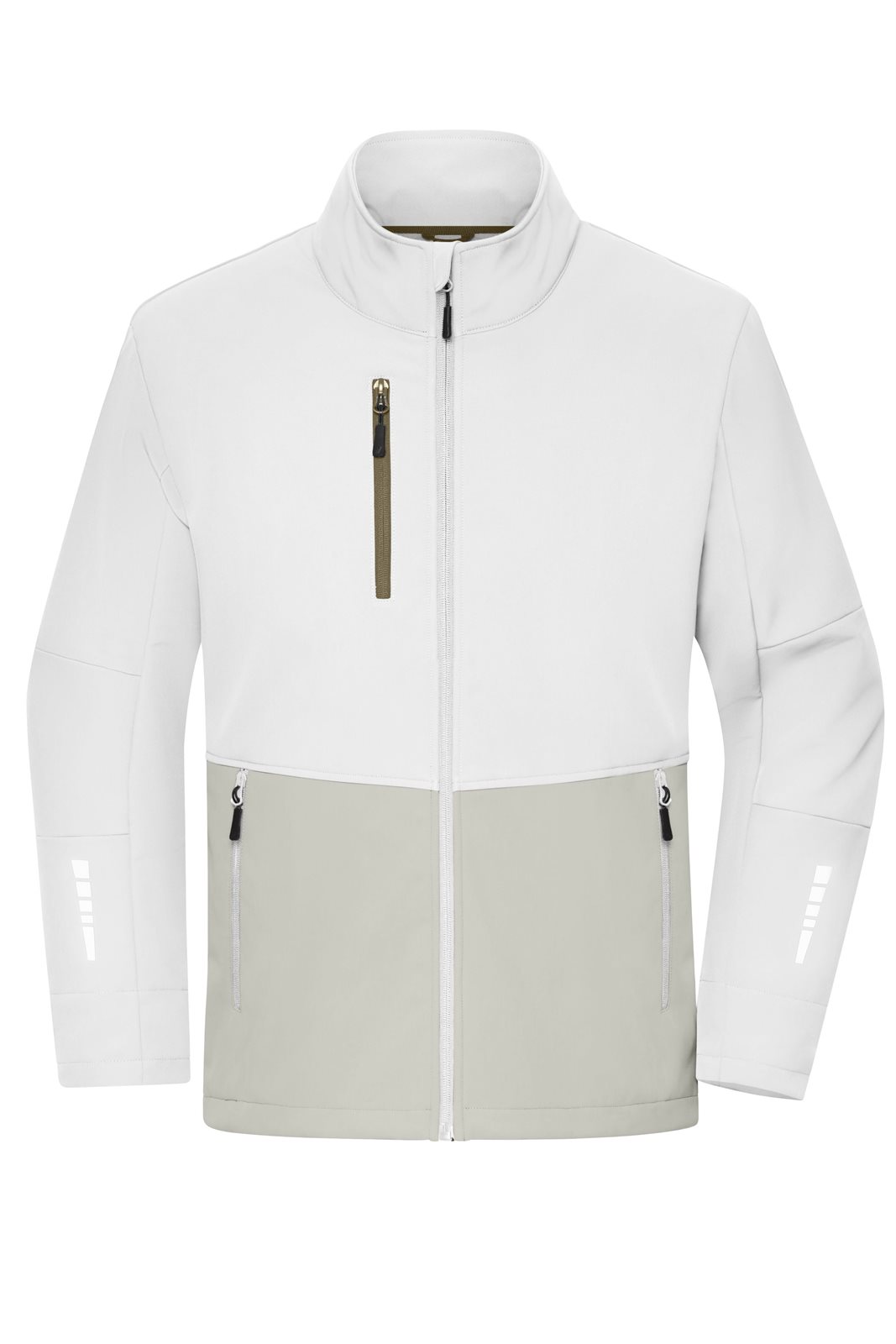 Jacke Unisex Weiß/Grau – Workwear Softshell Jacket