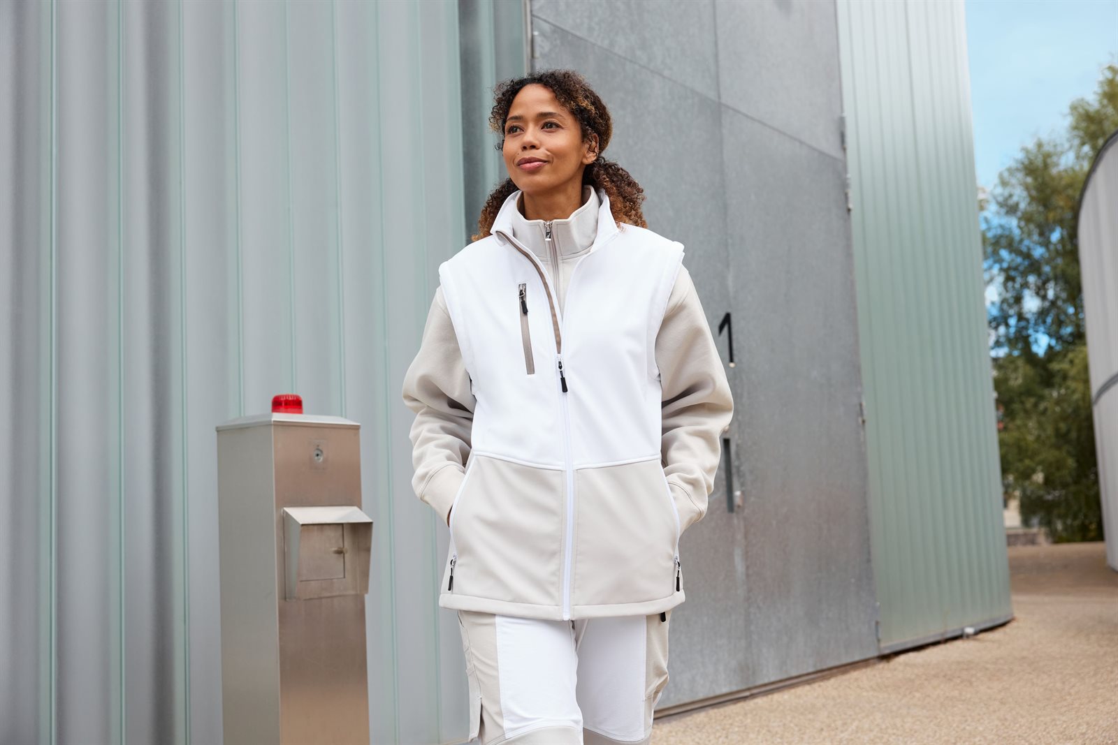 Weste Unisex – Workwear Softshell Vest, Detailansicht