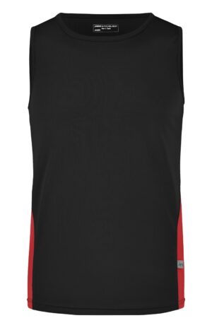 Tank Top Herren Schwarz/Rot – Men's Running Tank