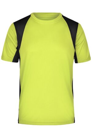T-Shirt Herren Schwarz/Gelb/Neon – Men's Running-T