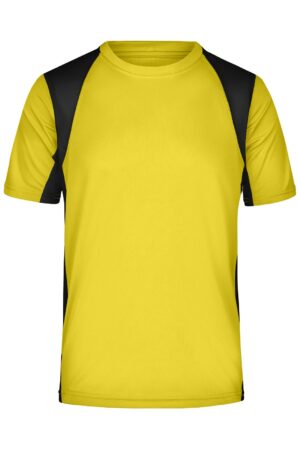 T-Shirt Herren Schwarz/Gelb/Neon – Men's Running-T