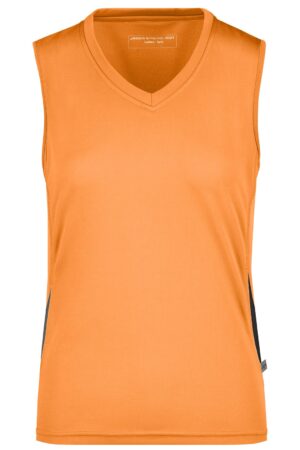 Tank Top Damen Schwarz/Rot – Ladies' Running Tank