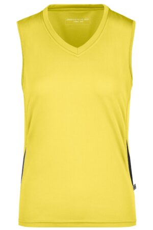 Tank Top Damen Schwarz/Rot – Ladies' Running Tank