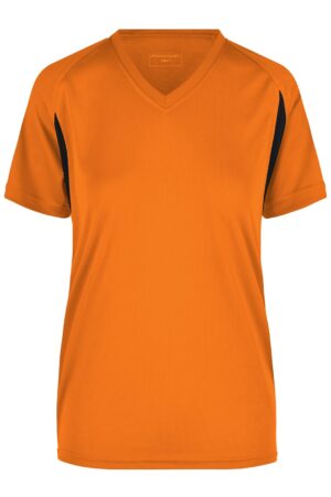 T-Shirt Damen Schwarz/Gelb/Neon – Ladies' Running-T