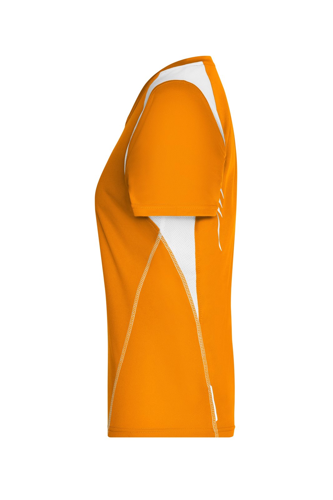 T-Shirt Damen Weiß/Orange – Ladies' Running-T, Detailansicht