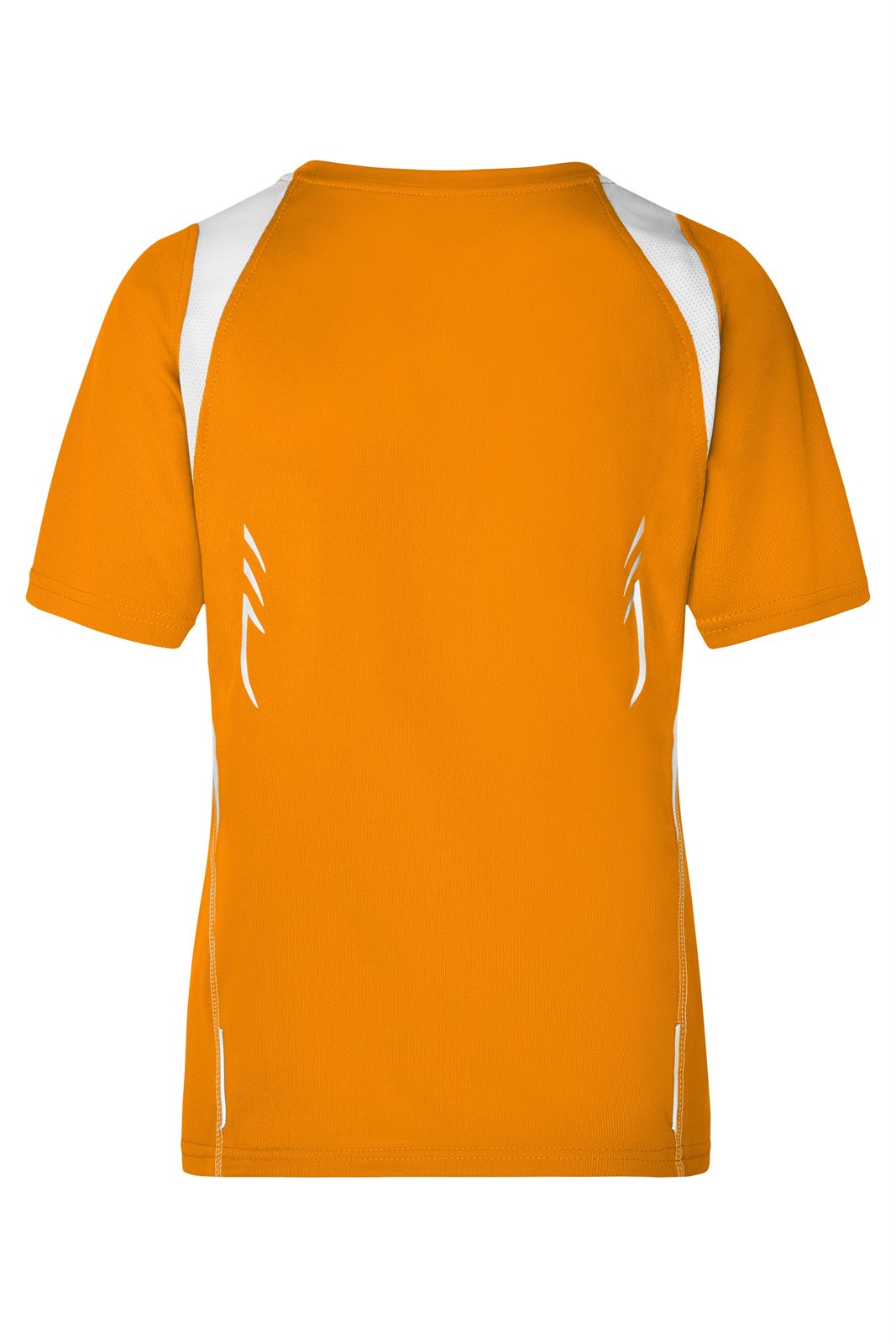 T-Shirt Damen Weiß/Orange – Ladies' Running-T, Detailansicht