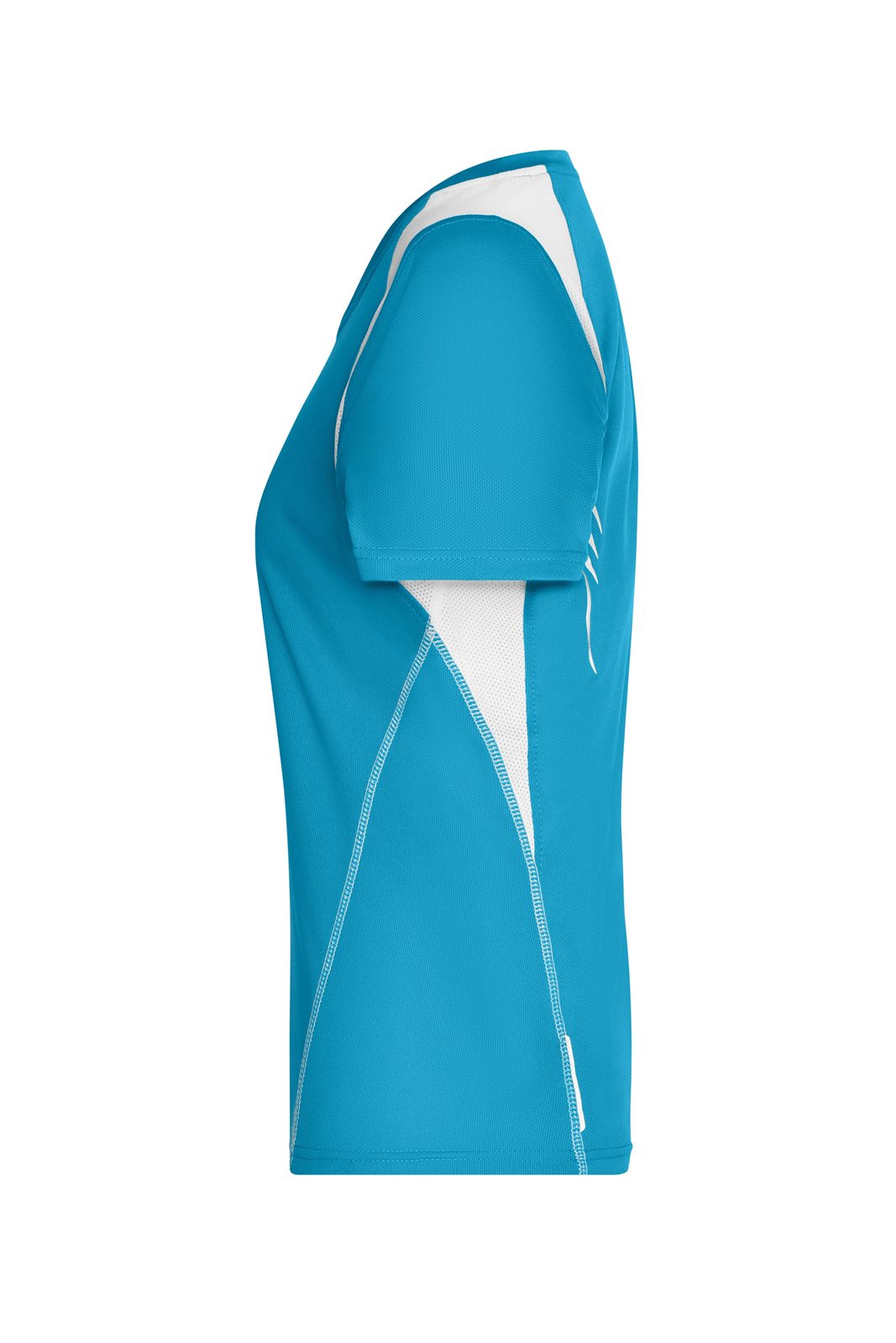 T-Shirt Damen Weiß/Blau – Ladies' Running-T, Detailansicht