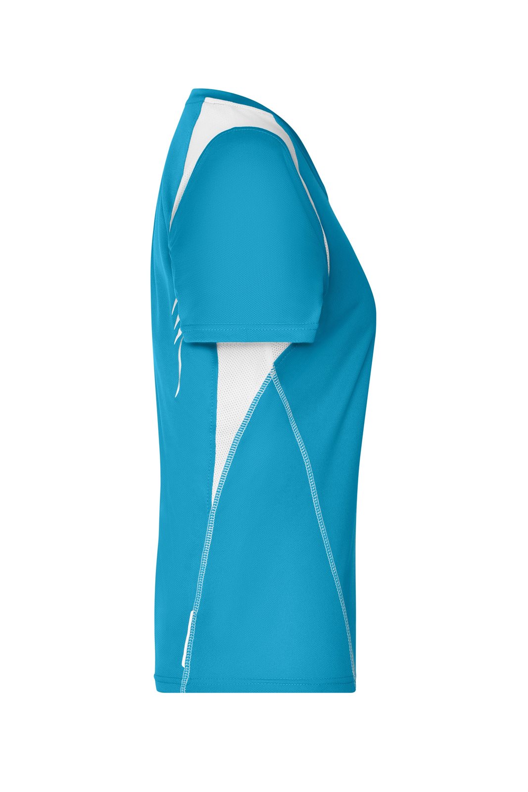 T-Shirt Damen Weiß/Blau – Ladies' Running-T, Detailansicht