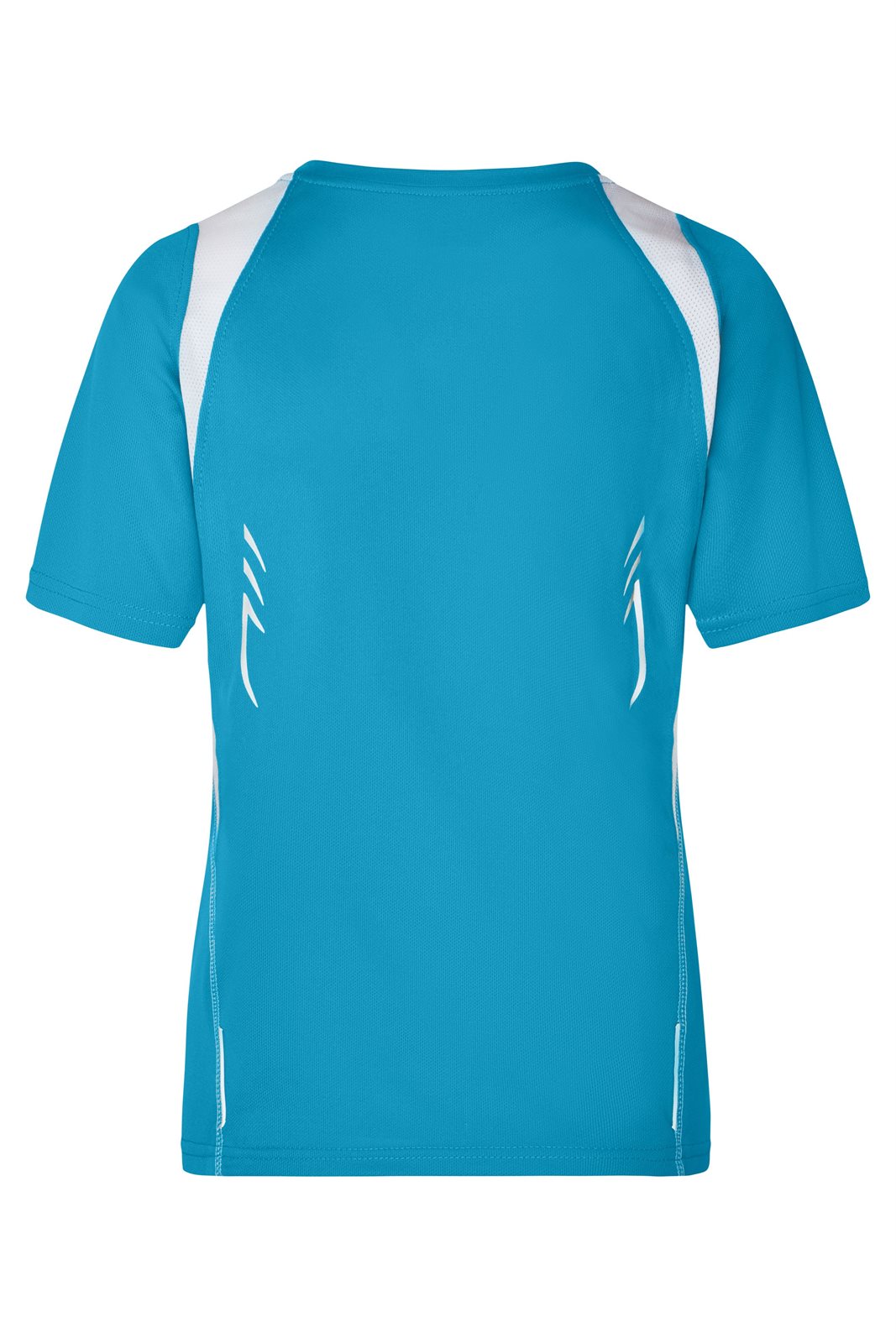 T-Shirt Damen Weiß/Blau – Ladies' Running-T, Detailansicht